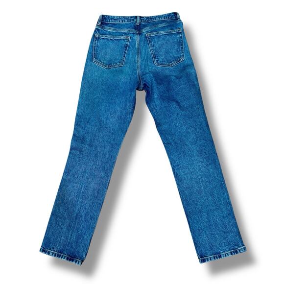 Reformation Size 28 Liza Blue Organic Denim Ultra High Rise Straight Jeans - Picture 7 of 7